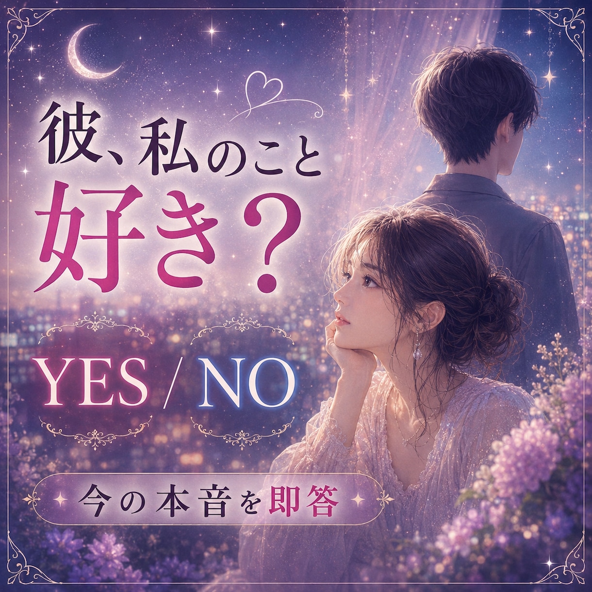彼の本音をYES／NOではっきり視ます 最短5分で恋の迷いをすぐ整理します イメージ1