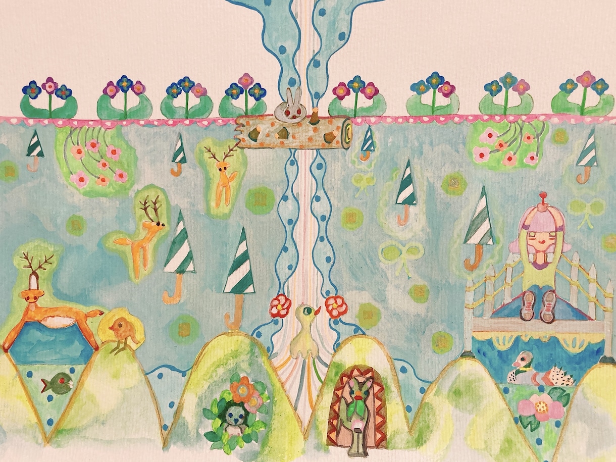 お部屋の片隅に飾れるオリジナルイラスト描きます レトロな海外の絵本のようなものが好きな方へ。 イメージ2