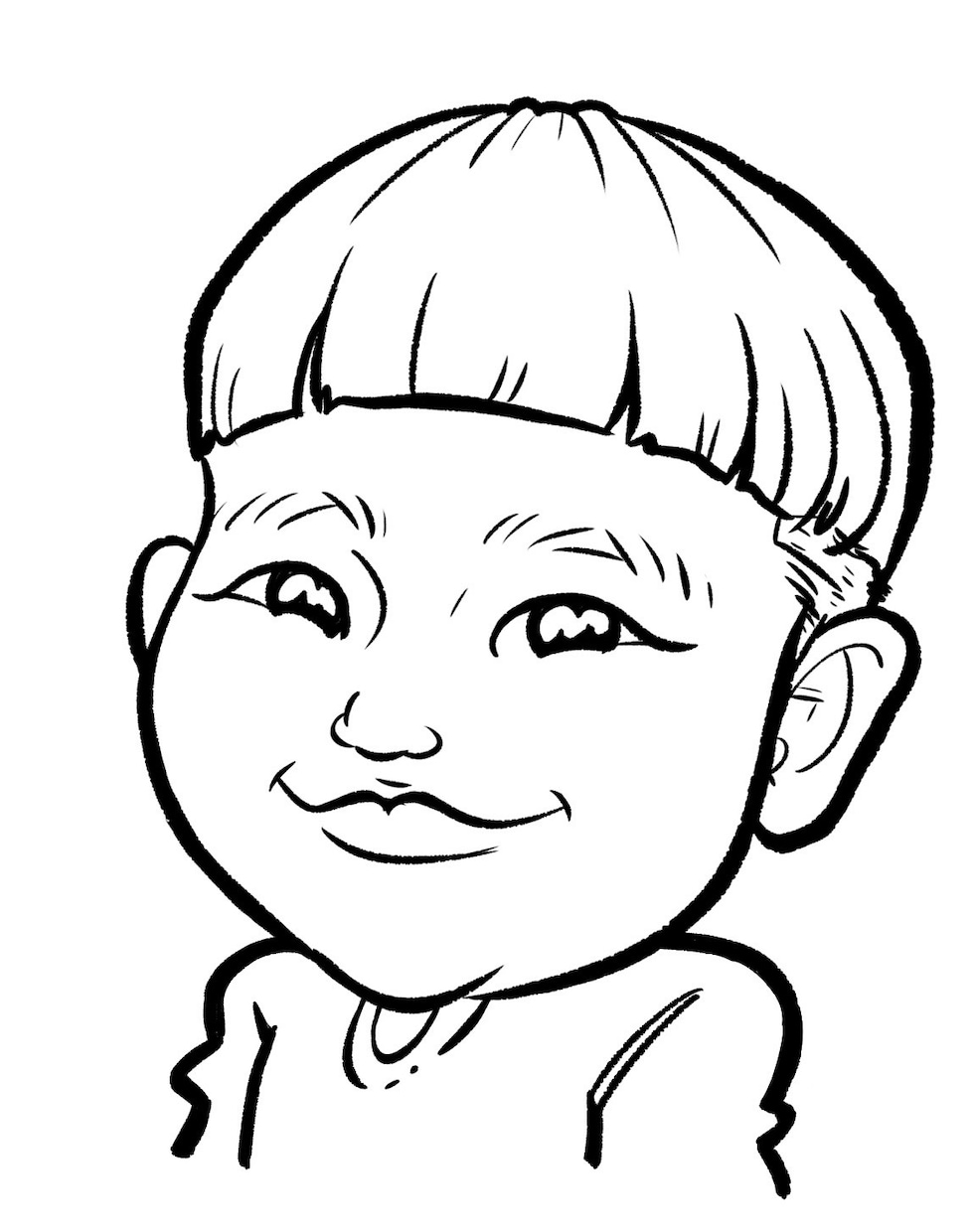 シンプルで特徴を捉えた似顔絵を描きます 修正対応OK。特徴を捉え、納得のいく仕上がりに イメージ5