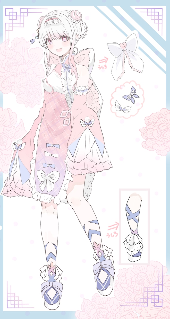 可愛い・綺麗な女の子のキャラクターデザイン承ります 3面図・４面図にも対応しております！ イメージ7