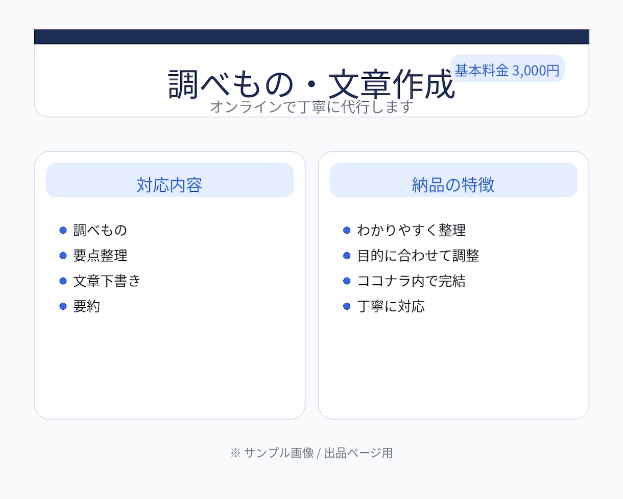 調べものや文章作成を代行します 後回しの作業をオンラインで一括サポート イメージ1