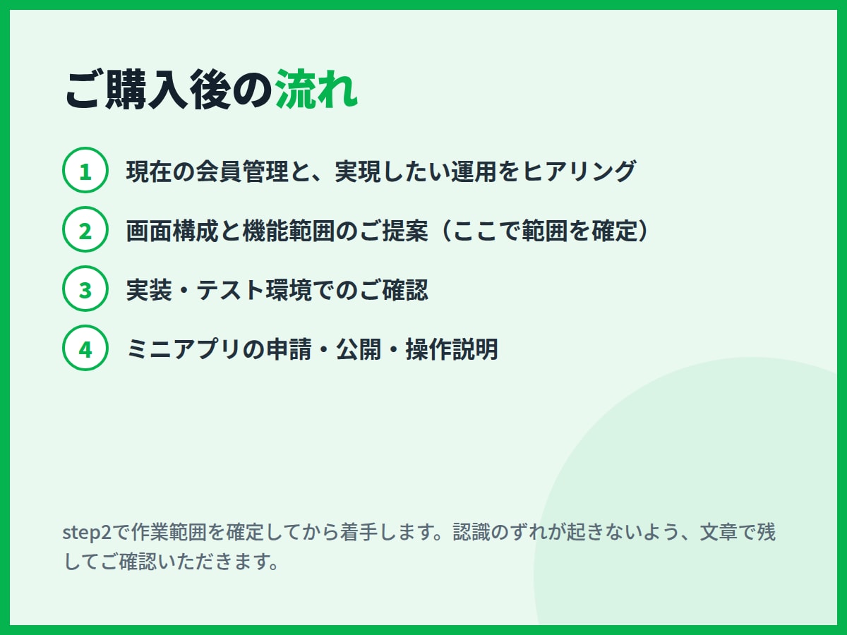 LINEミニアプリで会員証を作成します 紙のカード不要。来店記録とポイントをLINEで完結 イメージ6