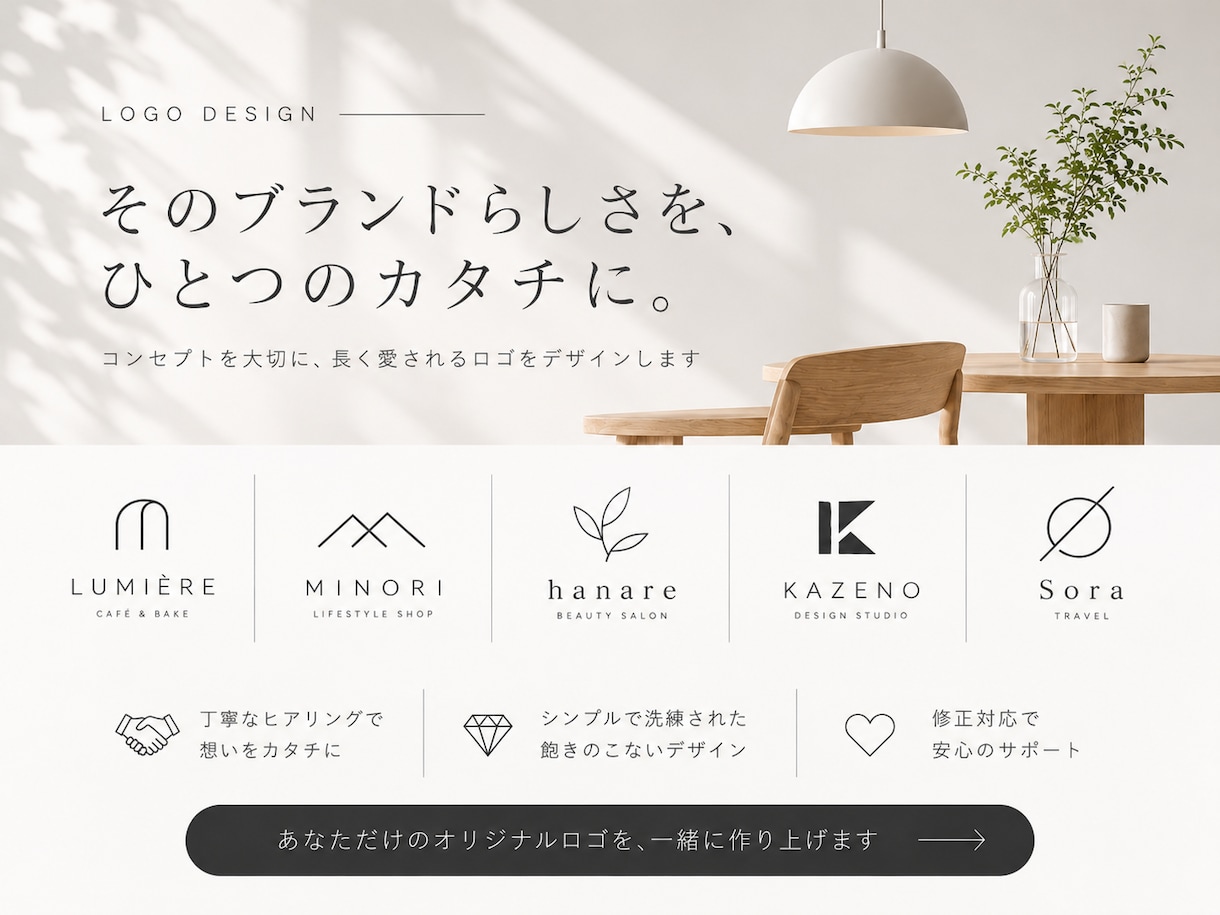 ブランドの魅力を引き出すロゴをデザインします コンセプトを大切に、長く愛されるロゴをデザインします。 イメージ1