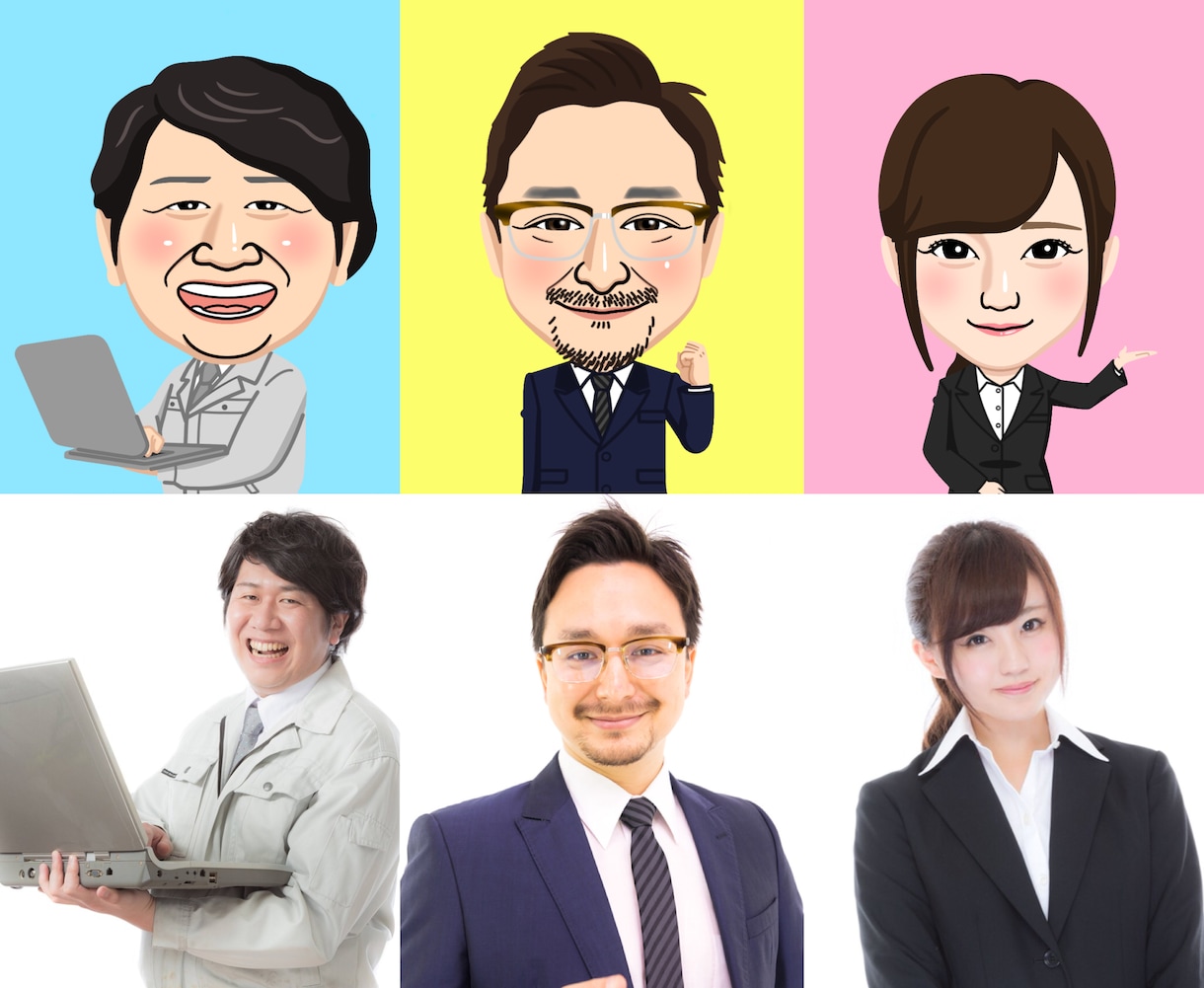 シンプルでそっくりな似顔絵をお描きします SNSアイコンに最適なフラットデザイン似顔絵をお描きします！ イメージ6