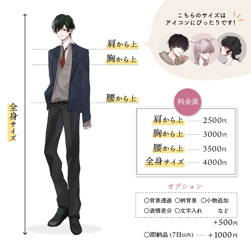 アイコン/イラストお描きします クール系からふんわり系まで幅広く対応 イメージ2
