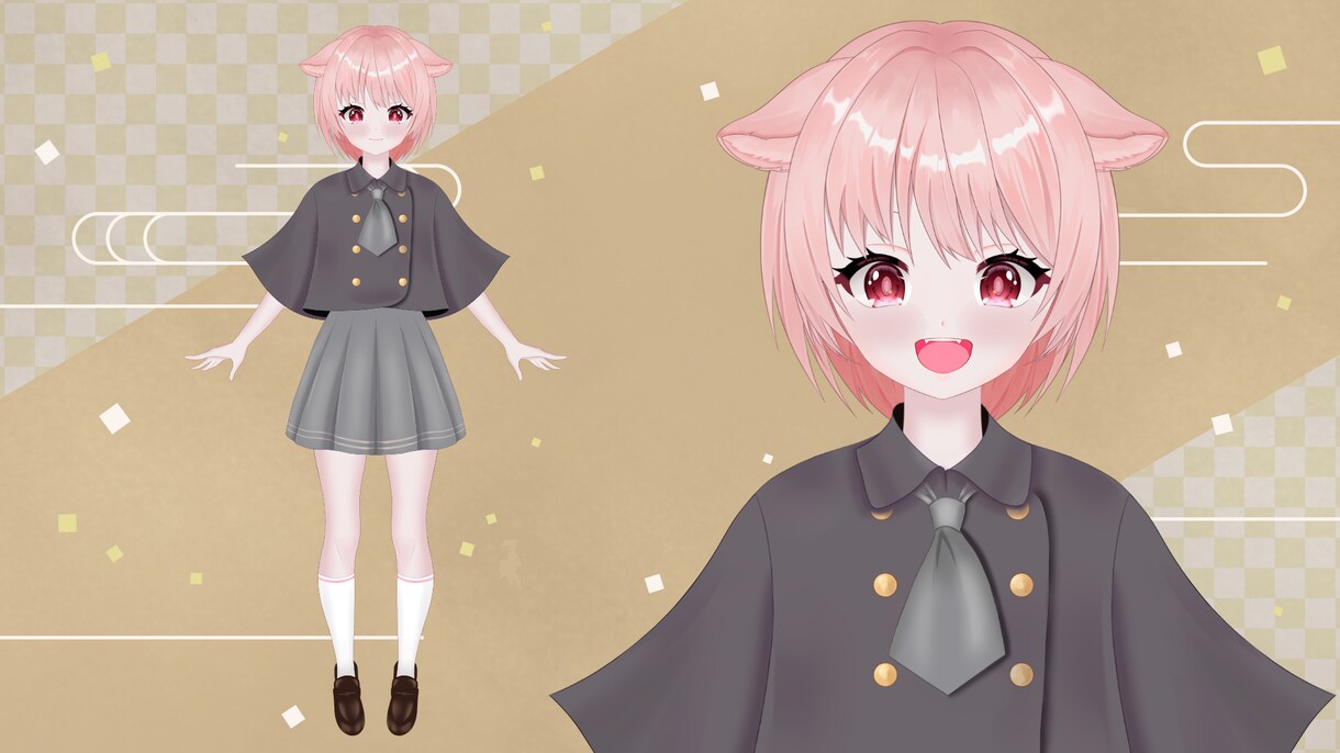 キャラデザからモデリングまで！vtuber作ります 低価格で高可動！サポート充実◎のLive2Dモデリング！ イメージ8