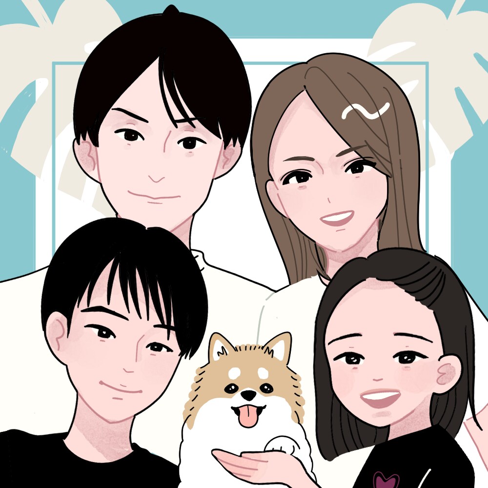 家族やペットと一緒に！イラスト描きます 先生への寄せ書きにもおすすめ！ イメージ6