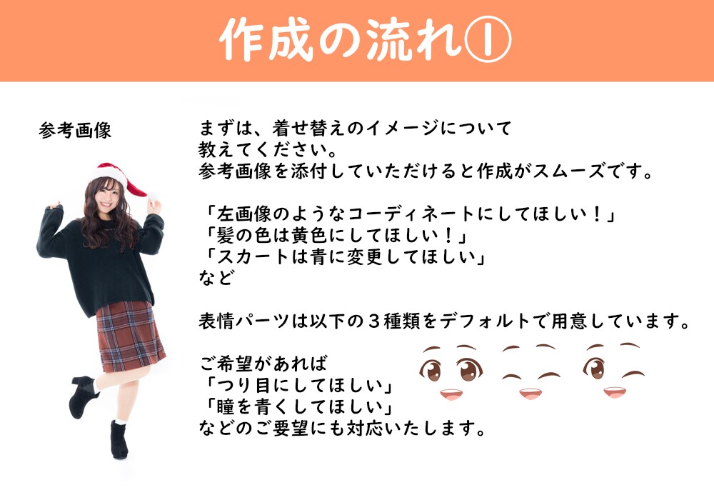 あなただけの着せ替えアバターつくります 着せ替えのできるアバターアイコン！お気に入りの洋服で制作！ イメージ3