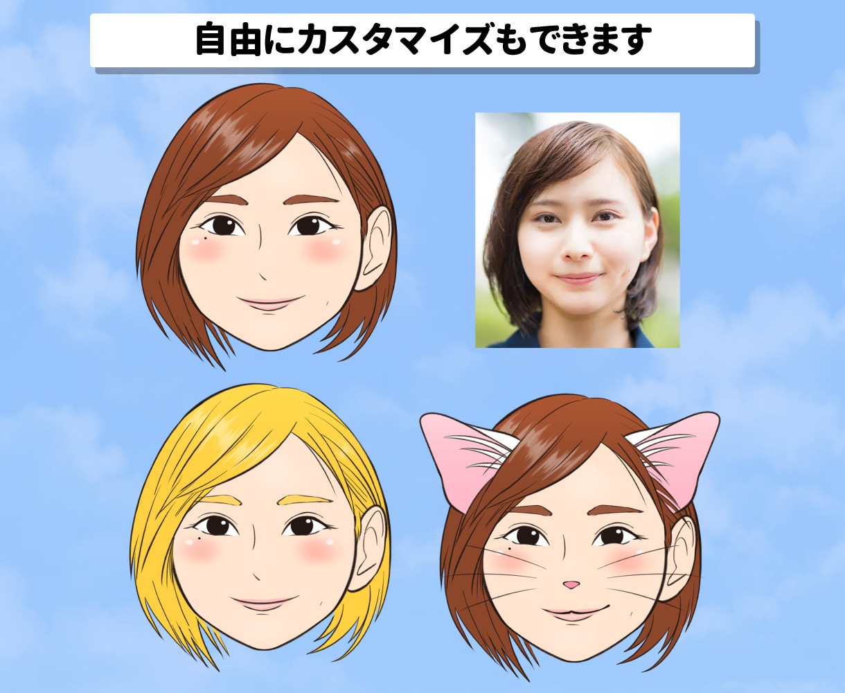 似顔絵LINEスタンプ作成します プライベート･プレゼント･商用などに！ イメージ3
