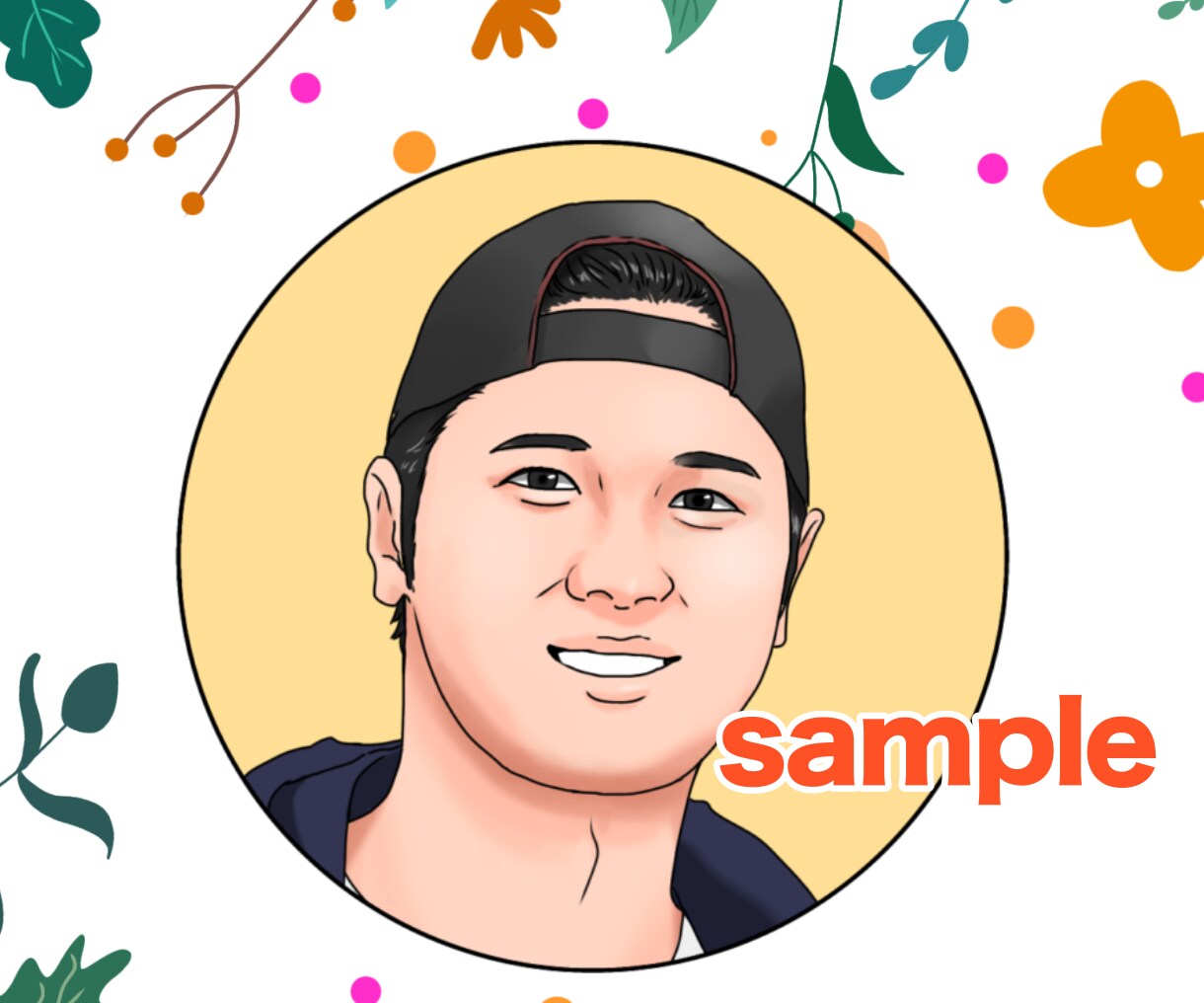 限定5名価格！似顔絵アイコン作成します 似顔絵アイコンで親近感UP！追加料金なしでペットや小物も！ イメージ5