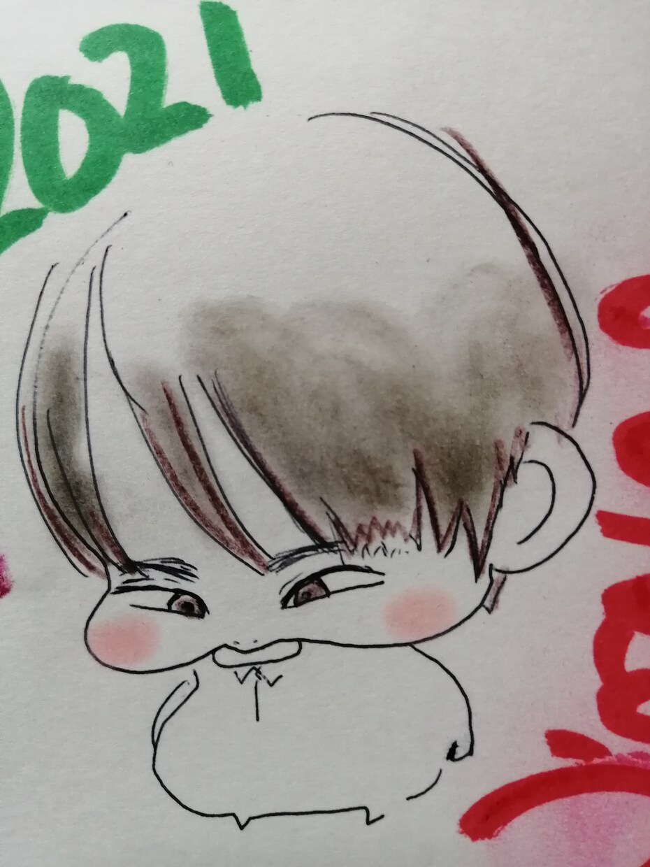 もちもちほっぺ似顔絵描きます 自分用プレゼント用アクリルスタンドバッジグッズにも✨  ✨ イメージ6