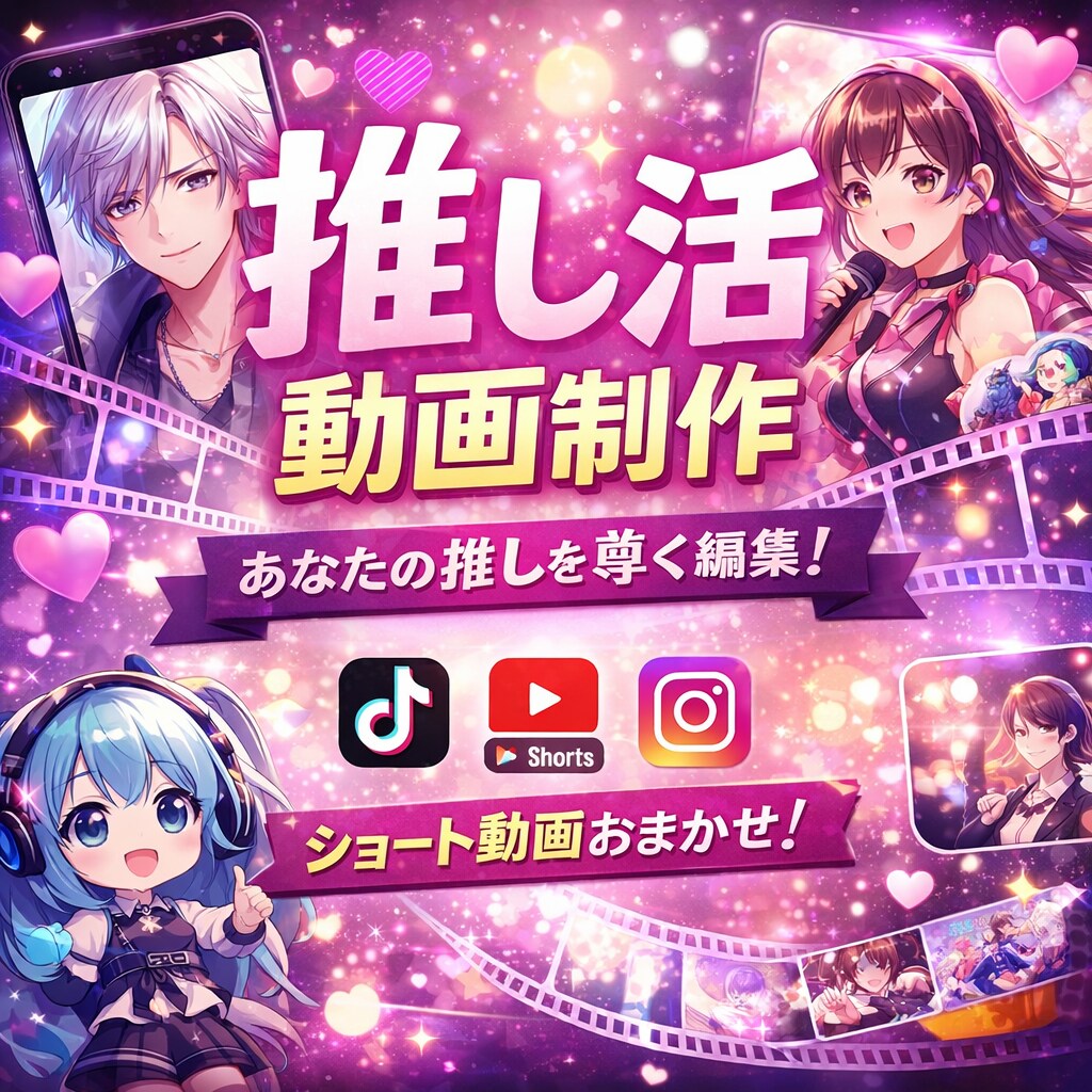 推し活動画制作します あなたの“推し”を最高に尊く編集します｜SNS映え◎ イメージ1