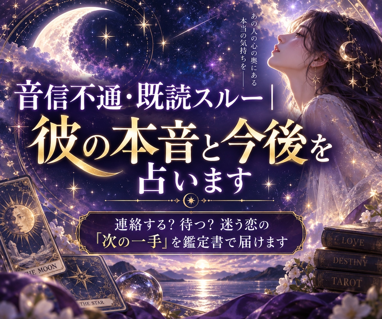 音信不通・既読スルー｜復縁したい彼の本音を占います 連絡する？待つ？迷う恋の「次の一手」を鑑定書でお届けします イメージ1