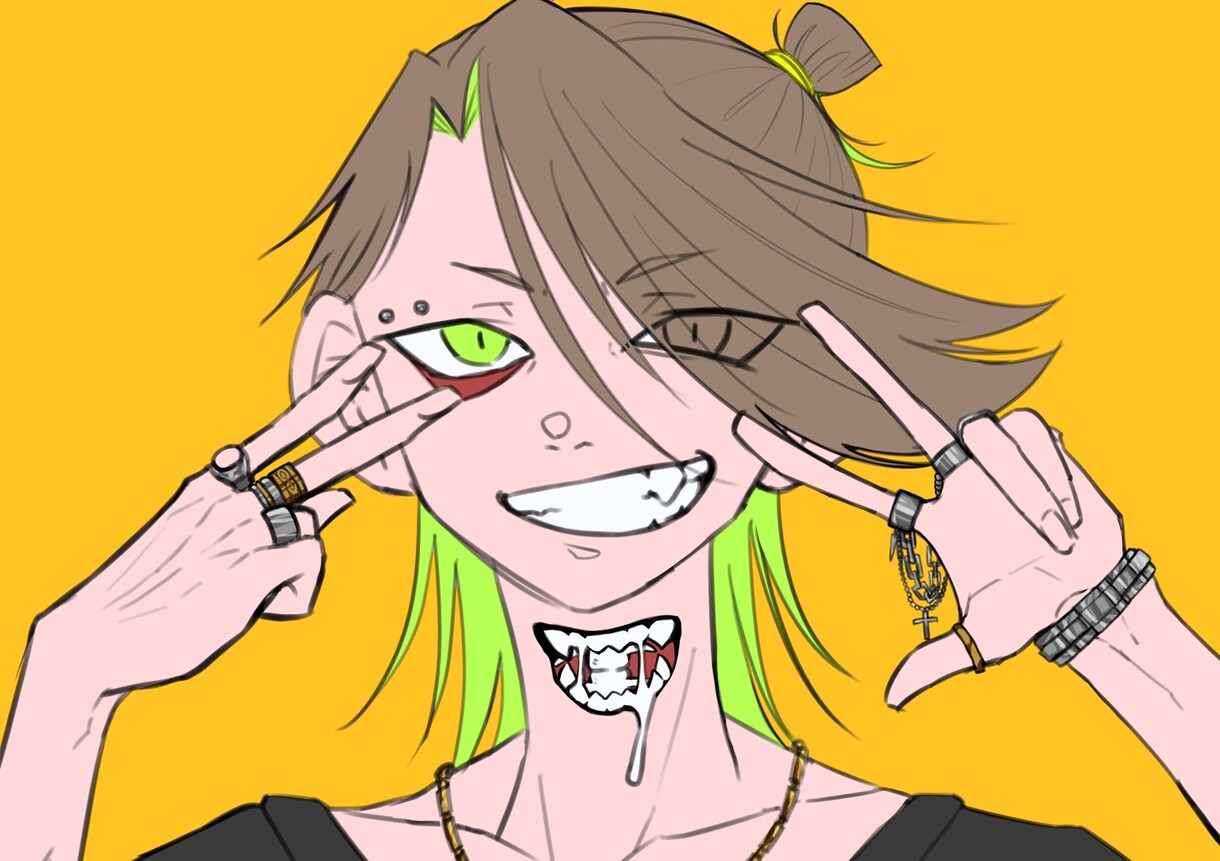 目を惹くイラスト作成します 初めての御依頼でも分かりやすく対応させていただきます イメージ5