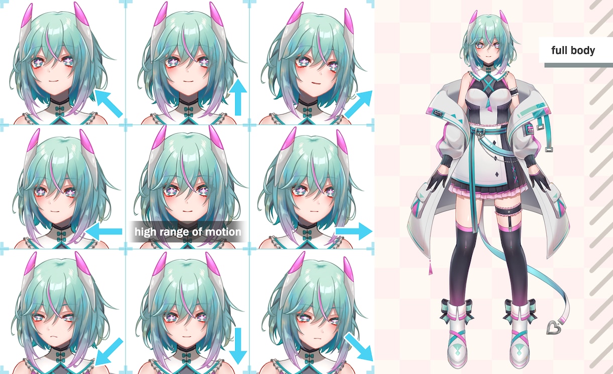 Vtuber全身制作します Animaze/VTubeStudio対応モデルの作成 イメージ4