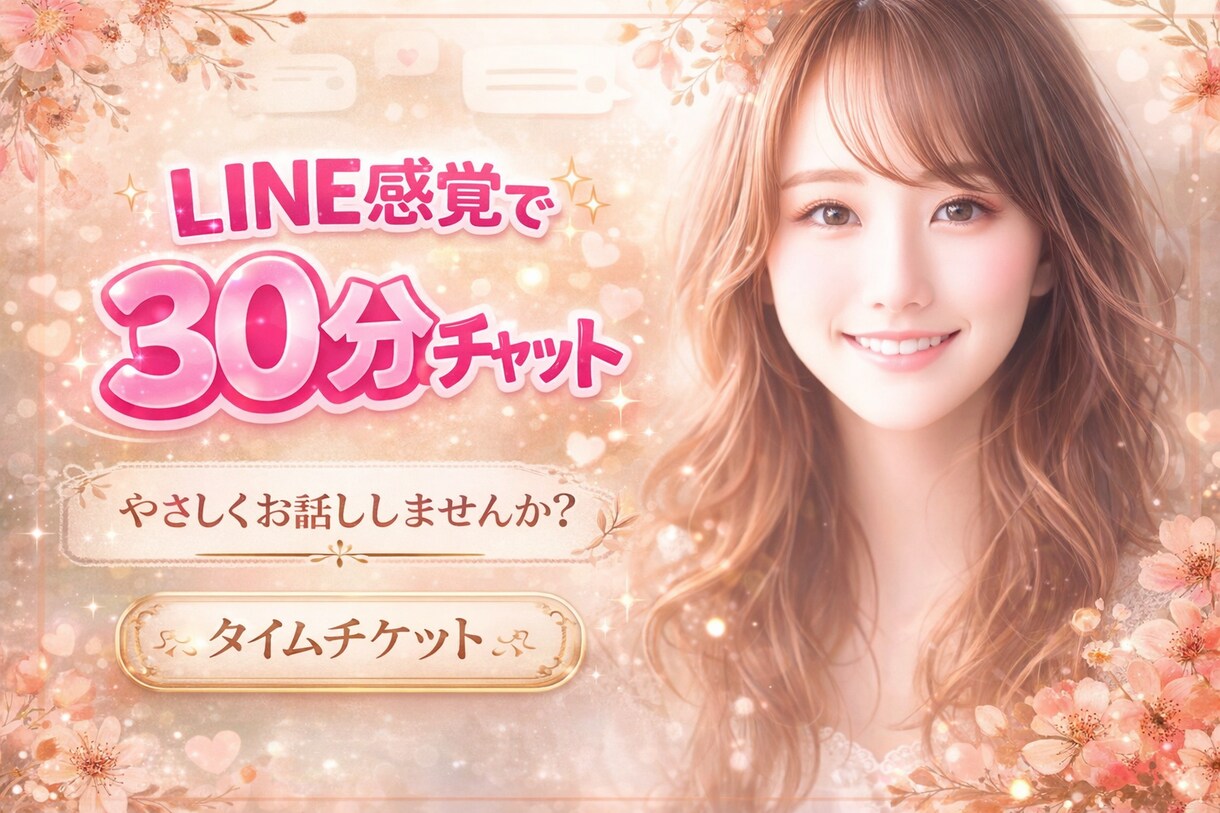 30分間LINE感覚でお話しします LINE感覚でおしゃべりしましょ！ イメージ1