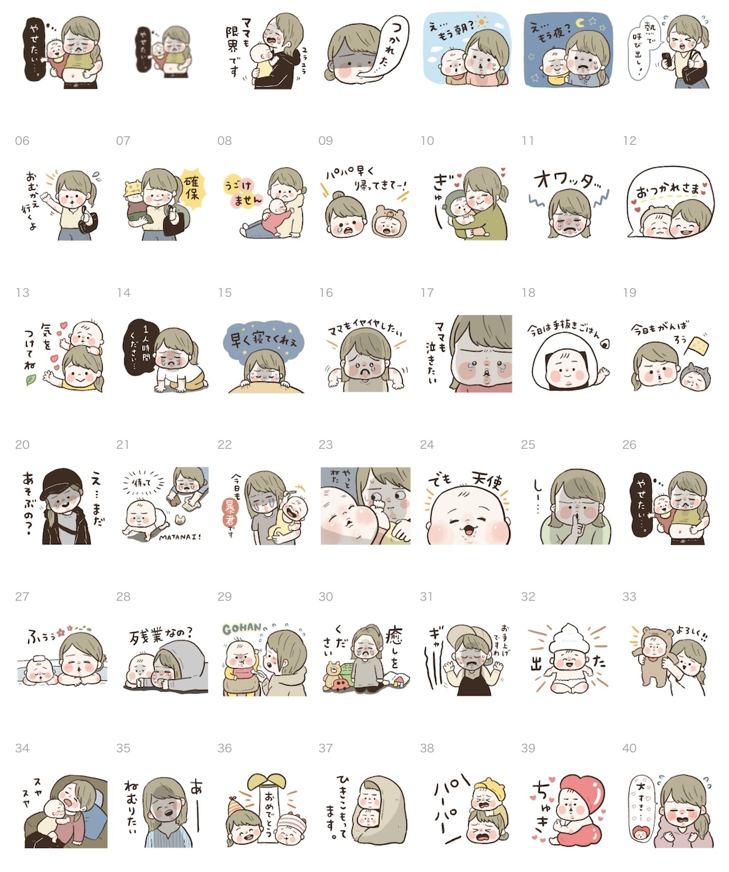 世界に1つの宝物！赤ちゃんLINEスタンプ作ります 8個作成致します！ゆるかわ系のイラストです！ イメージ9