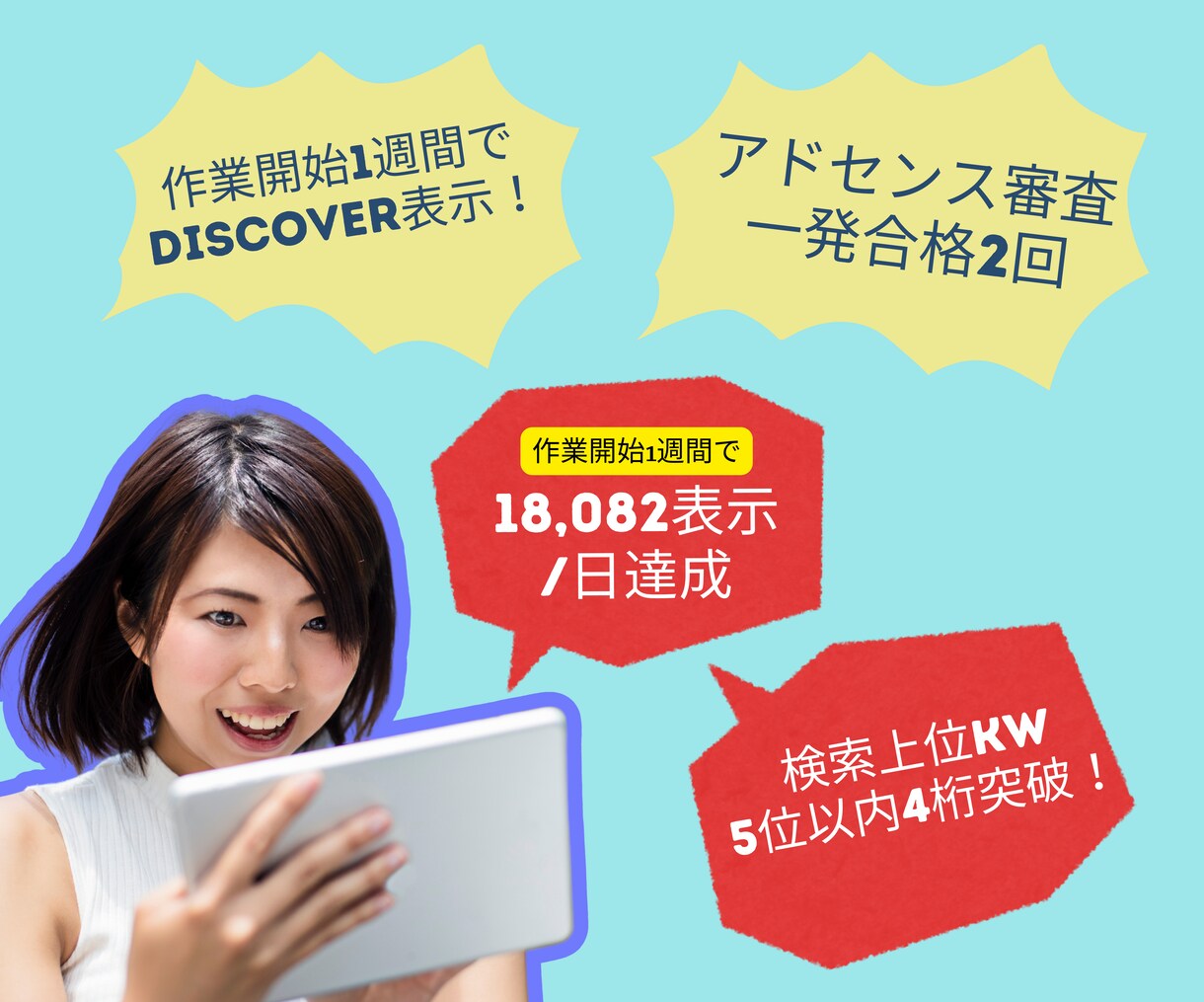 SEO記事に特化‼︎中小企業のHP制作します 作業7日でdiscover表示実績！女性スタッフが丁寧に対応 イメージ3
