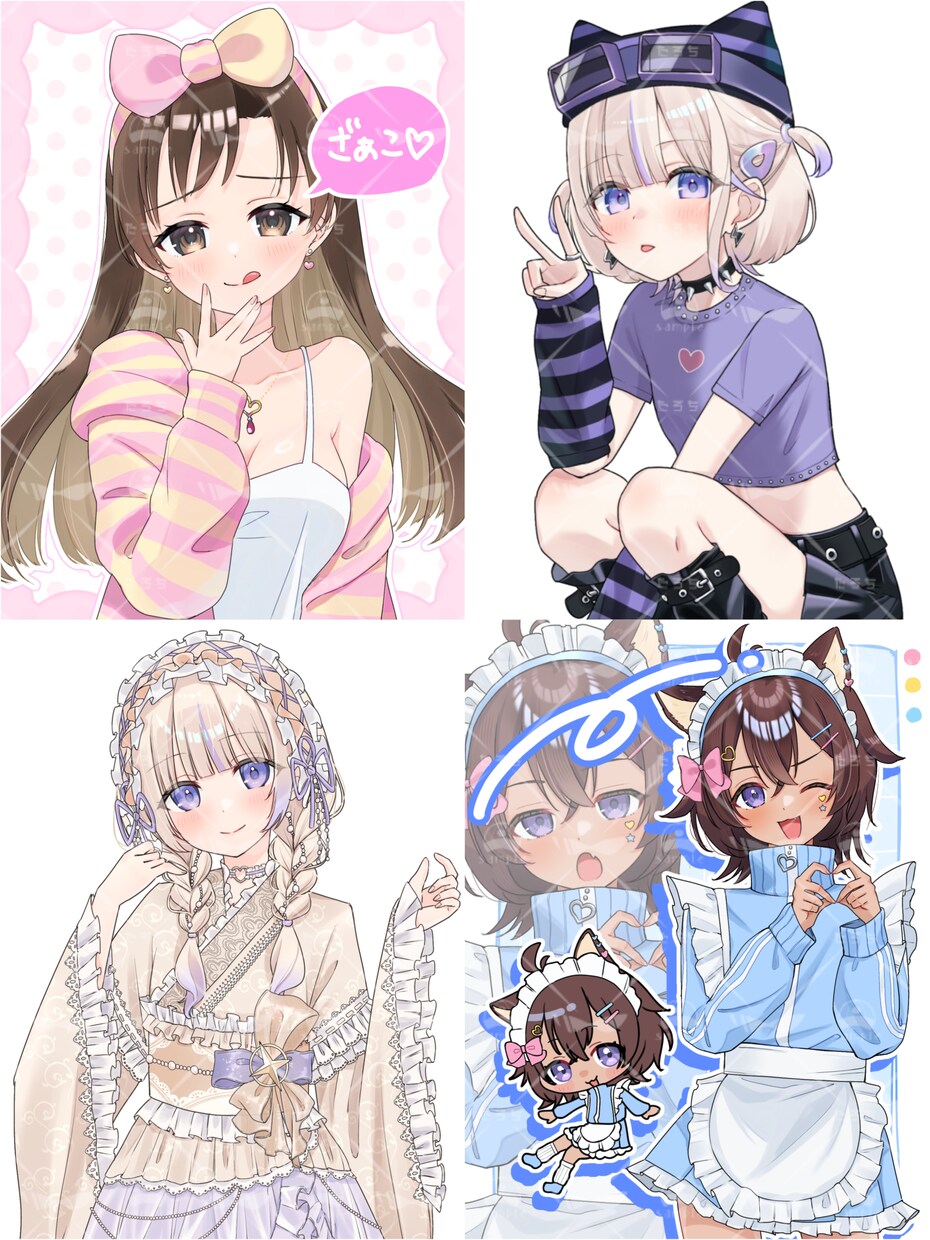立ち絵、一枚絵を制作いたします 配信サムネ、アイコン、TRPG立ち絵等イラストを制作します イメージ3