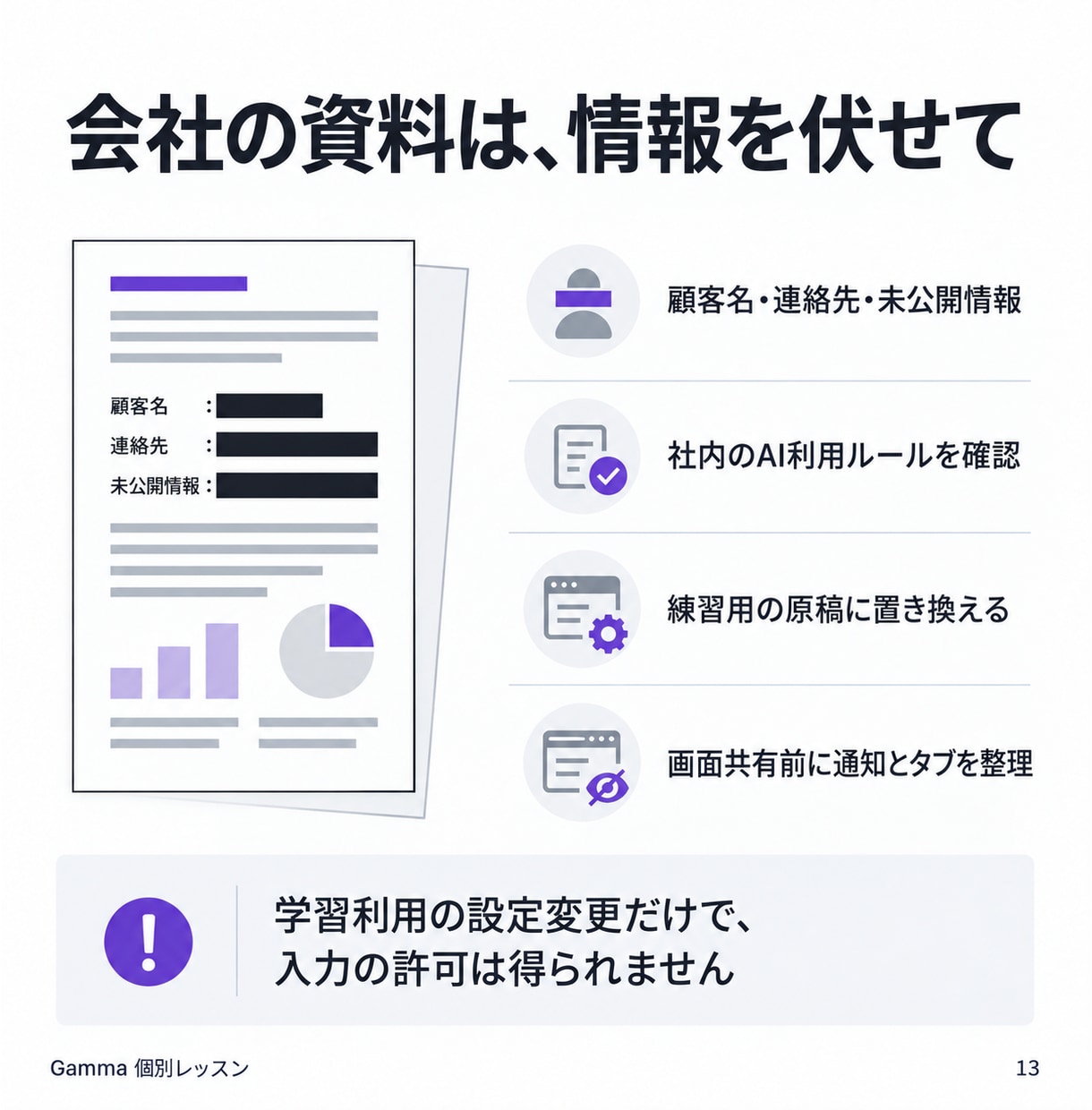 Gammaで資料の作成・修正を個別に教えます 初心者向け60分｜原稿から作成・修正・共有まで個別練習 イメージ13