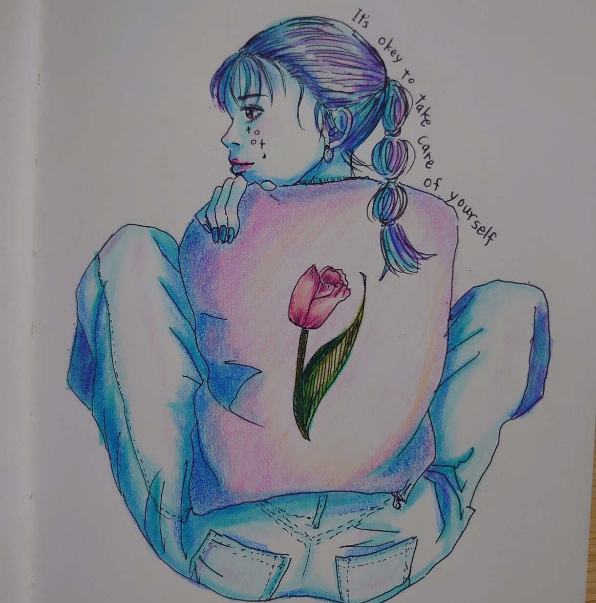 オリジナルアナログイラストを描きます お花と女性をメインに描いていきます。 イメージ2