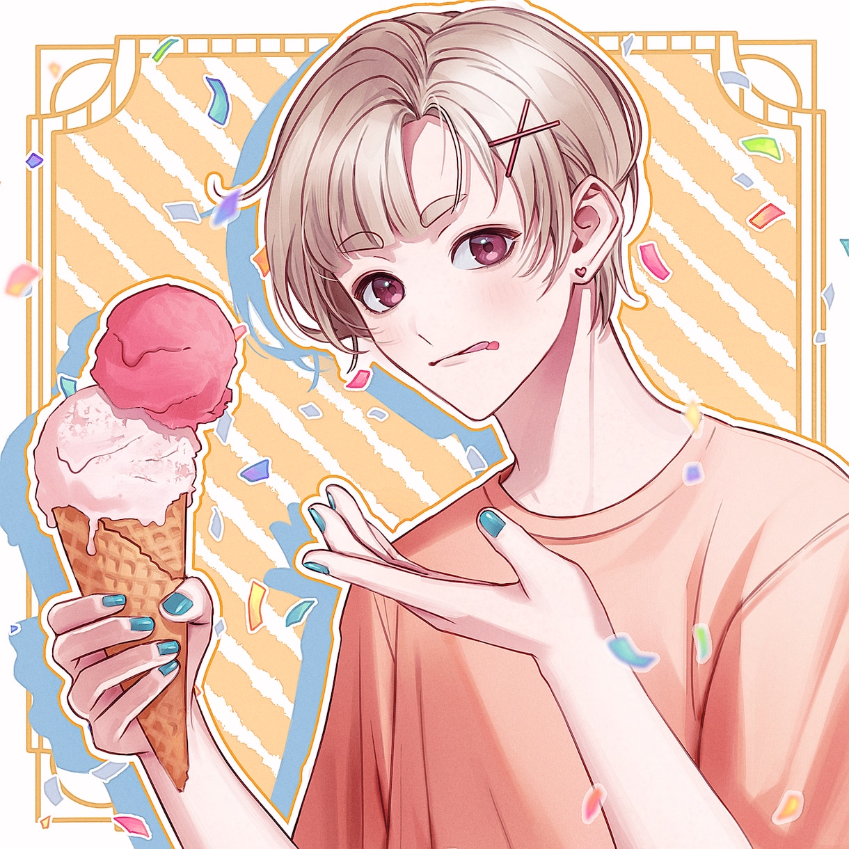 一枚絵や立ち絵など、イラストお描きします 若い男性、若い女性、お任せください！ イメージ1