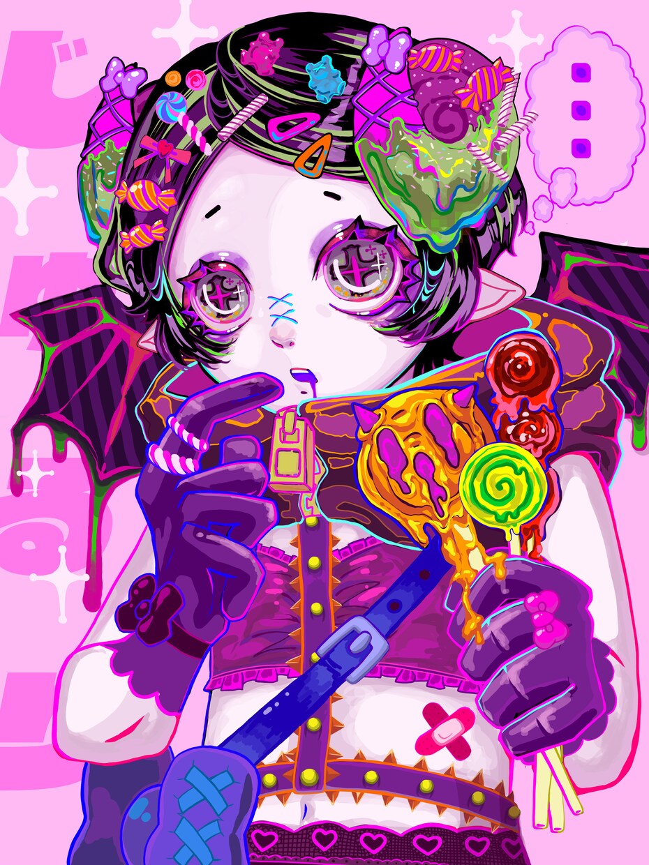 毒のあるかわいい女の子描きます 独自の毒々しくて危うい感じのかわいい女の子をお届けします。 イメージ5