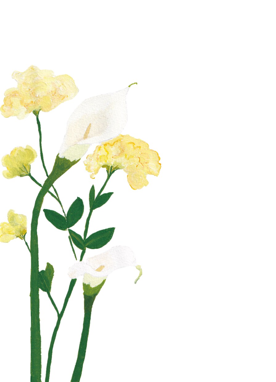 愛らしいお花の絵を描きます 絵の具で描く、繊細でやさしい心温まるお花の絵。 イメージ6