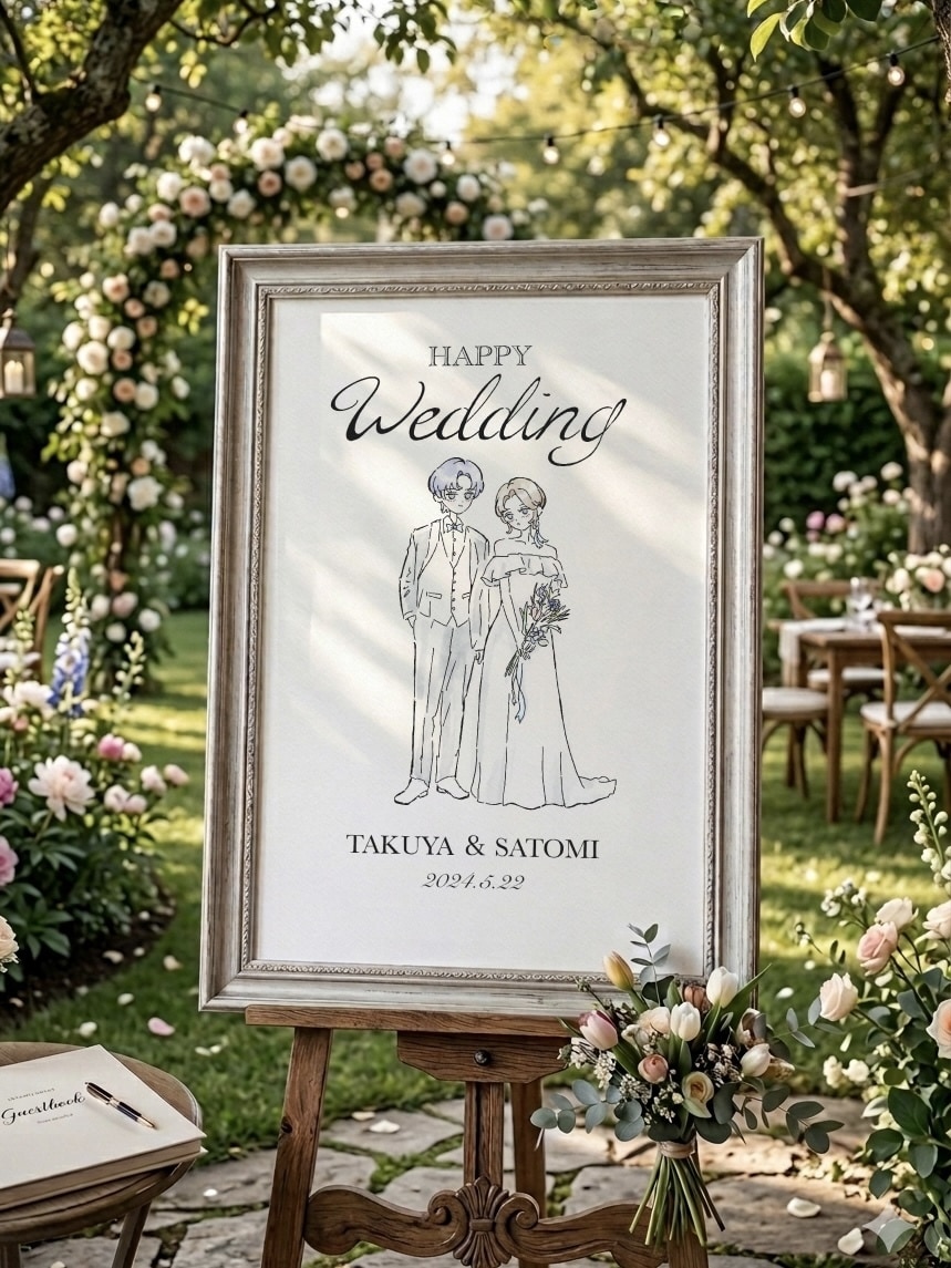 ウェルカムボードを作成いたします シンプルデザインのウェディングボードをお探しの方へ。 イメージ1