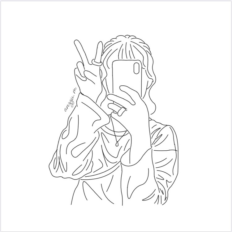 1人用アイコン/似顔絵/イラスト作成します お写真を元におしゃれな線画であなただけのイラスト作成 イメージ9