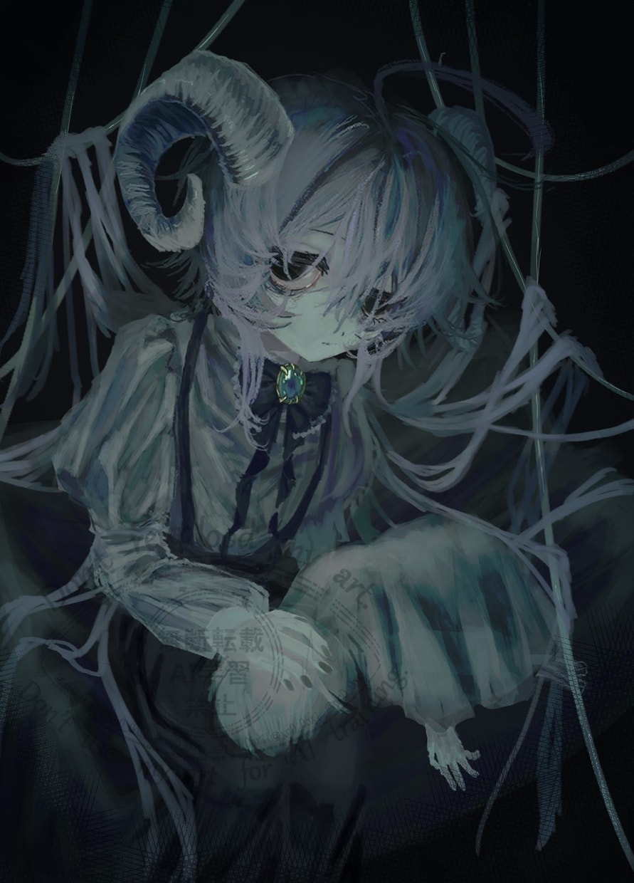 厚塗りでダークな雰囲気のイラスト制作します オリジナルの一枚絵、動画用サムネイルなど イメージ1