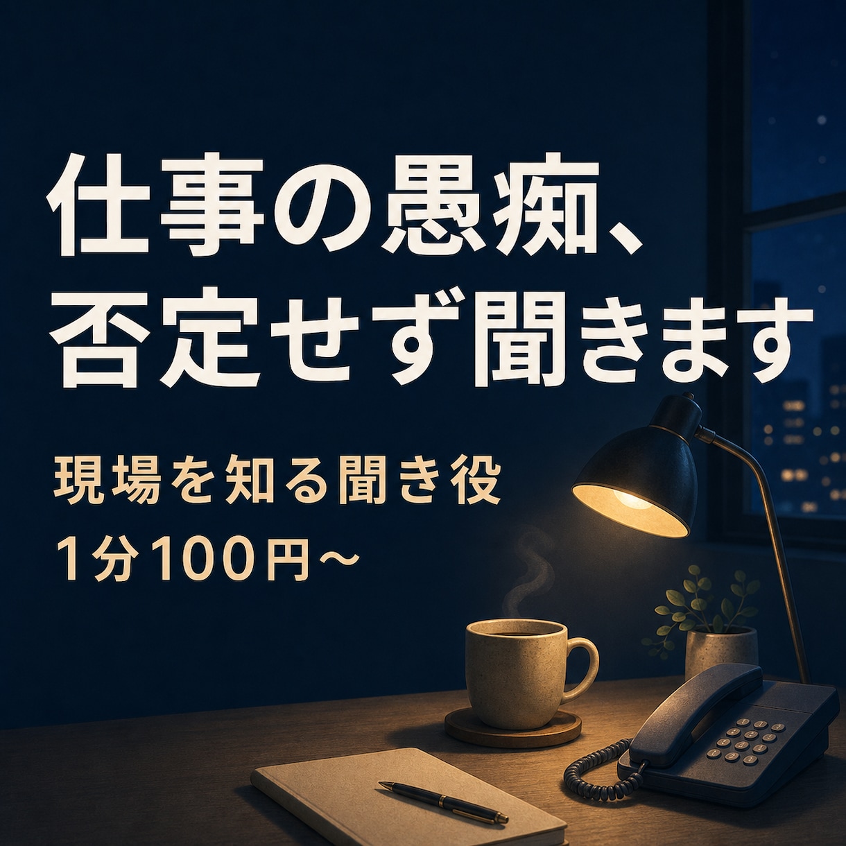 仕事の愚痴を否定せず聞きます 現場を知る聞き役が、まず受け止めます イメージ1