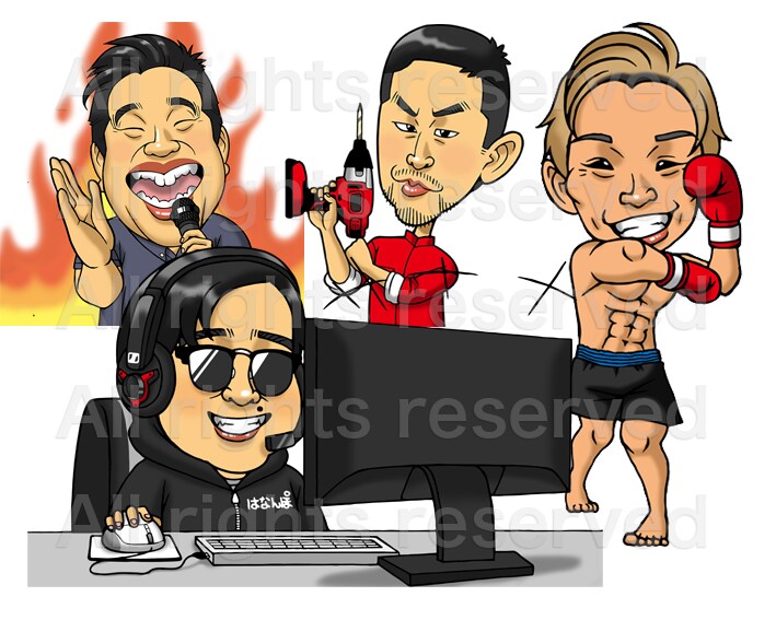 名刺・アイコンでインパクト抜群の似顔絵描きます 日本似顔絵検定協会が公認、約7000人の制作実績 イメージ4
