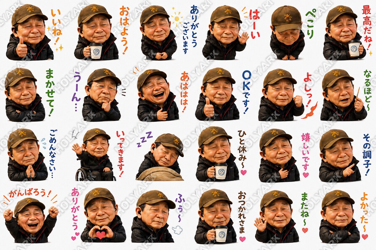 写真1枚で3DミニキャラLINEスタンプ制作します 写真1枚から、世界にひとつだけのLINEスタンプを制作します イメージ3