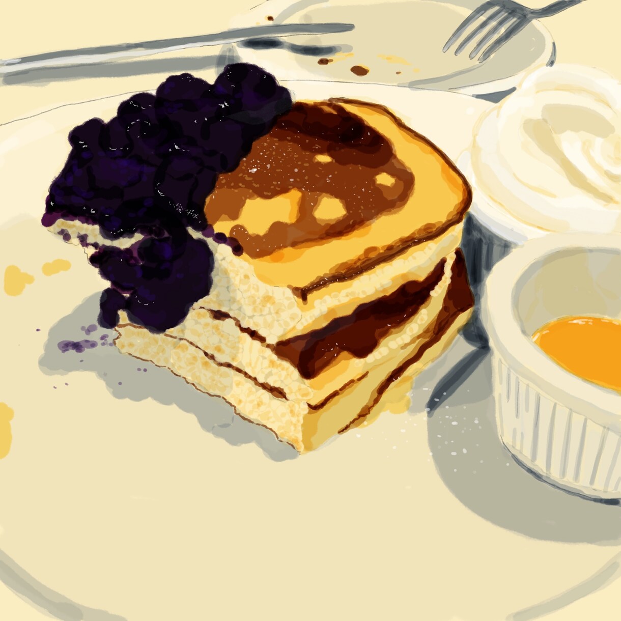 食べ物のイラスト描きます お好きな食べ物や料理を柔らかいテイストで描きます イメージ2