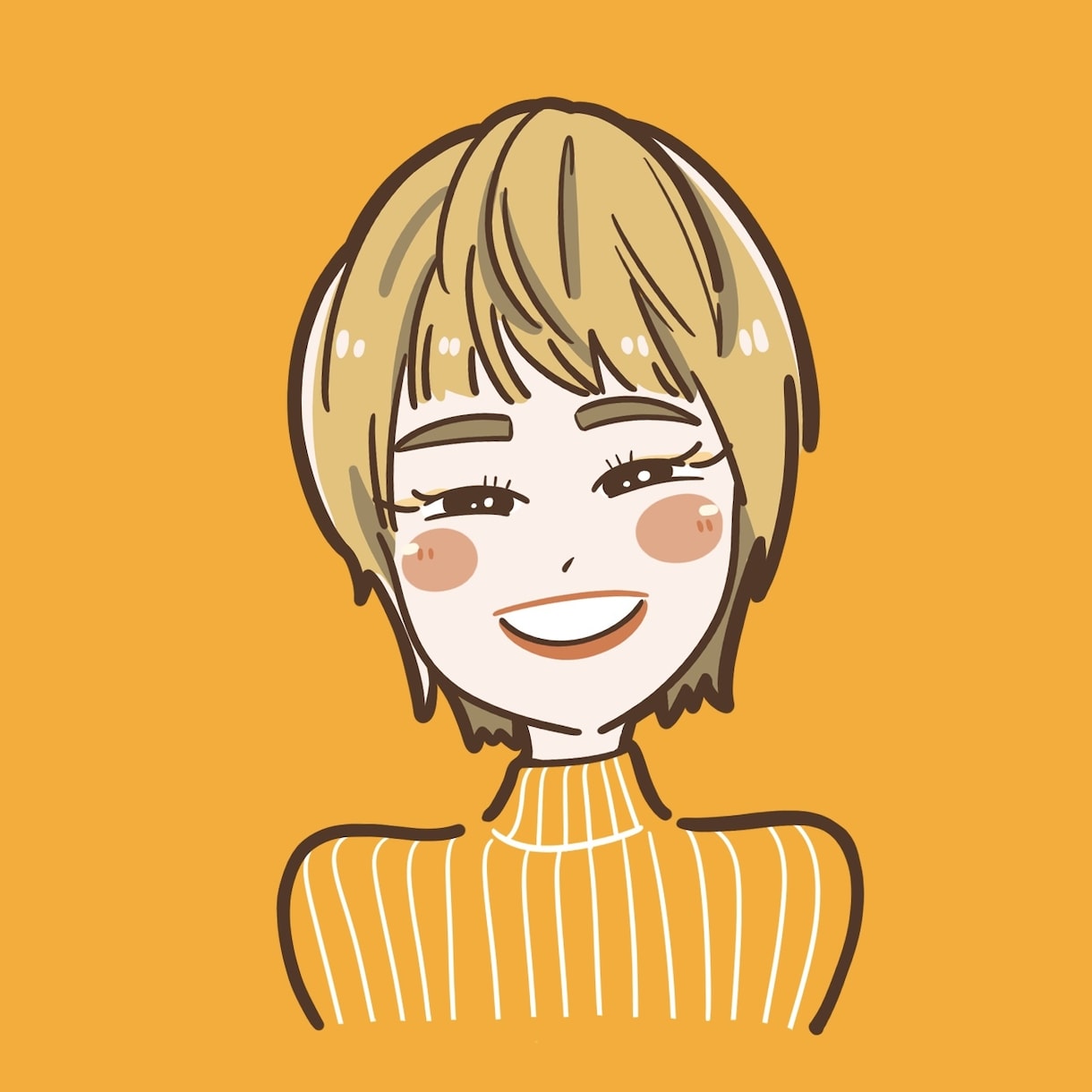 元気で明るいポップなアイコン描きます 小さな○の中でもはっきりと目立つ個性派アイコン☀️ イメージ4
