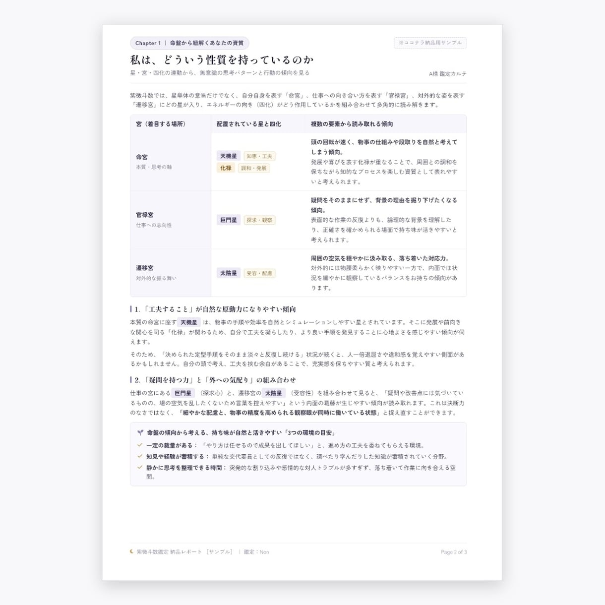 紫微斗数で「なぜ私はこうなんだろう」を読み解きます 生まれ持った性質・人生のテーマ・今の悩みを整理します イメージ4