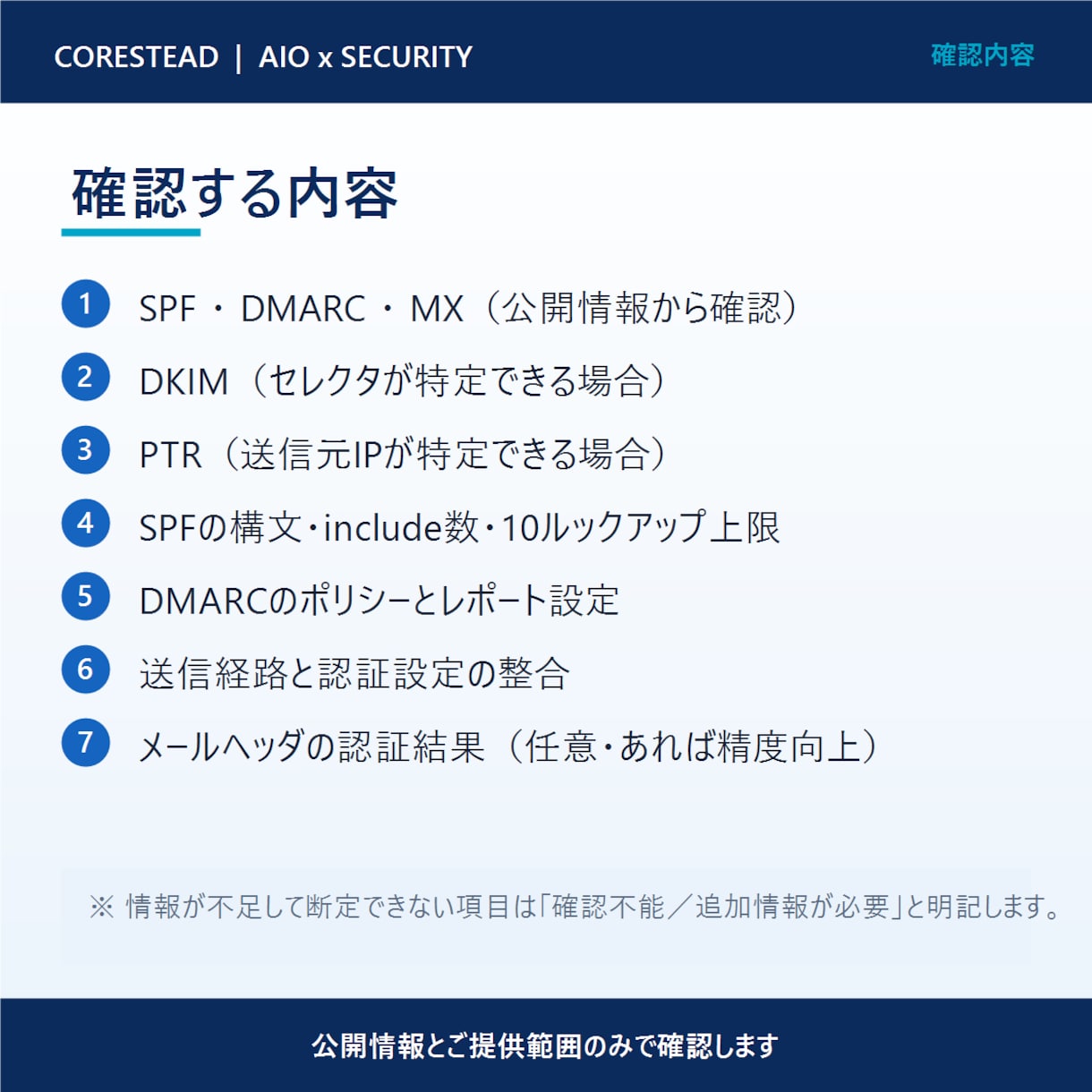 メール不達・迷惑メール判定の原因を診断します SPF・DKIM・DMARCとDNSを実測しPDFで返します イメージ2