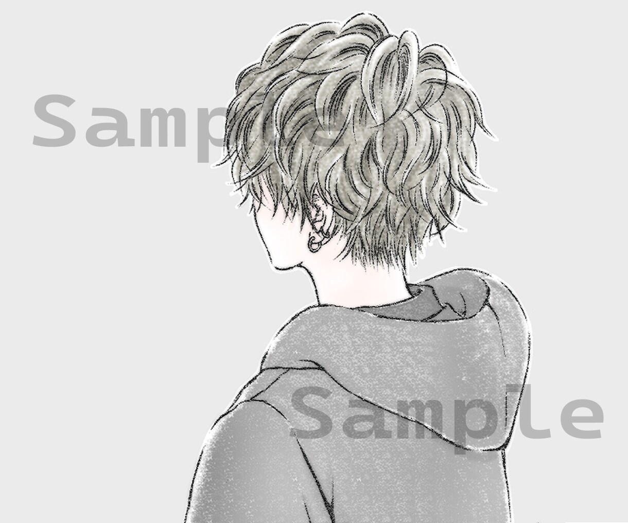 ふわっとやさしい好印象の後ろ姿イラストお描きします 女性に人気♪SNSやブログアイコン等におすすめです！ イメージ9