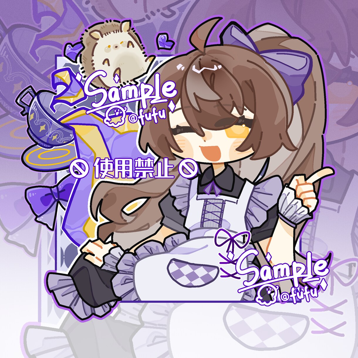 かわいい背景付きデフォルキャラクター制作します ＊SNS・プレゼントにおすすめ！ イメージ3