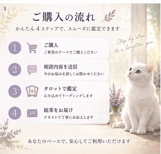 タロットで今のお悩みを丁寧にうらないます 気持ち、未来、人間関係を丁寧に読み解きます イメージ3