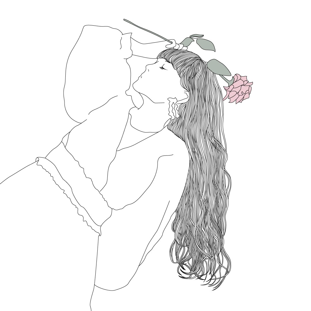 インパクトのある繊細なイラスト描きます 髪の毛に細かく繊細で動きを持たせます イメージ2