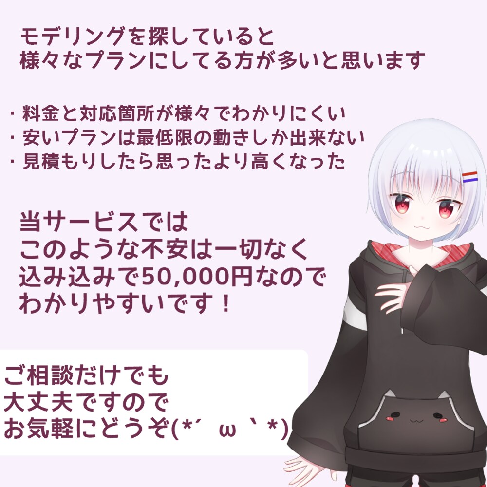 Vtuber用のLive2Dモデリングを制作します はじめての方でも歓迎、お問い合わせだけでもお気軽にどうぞ イメージ7