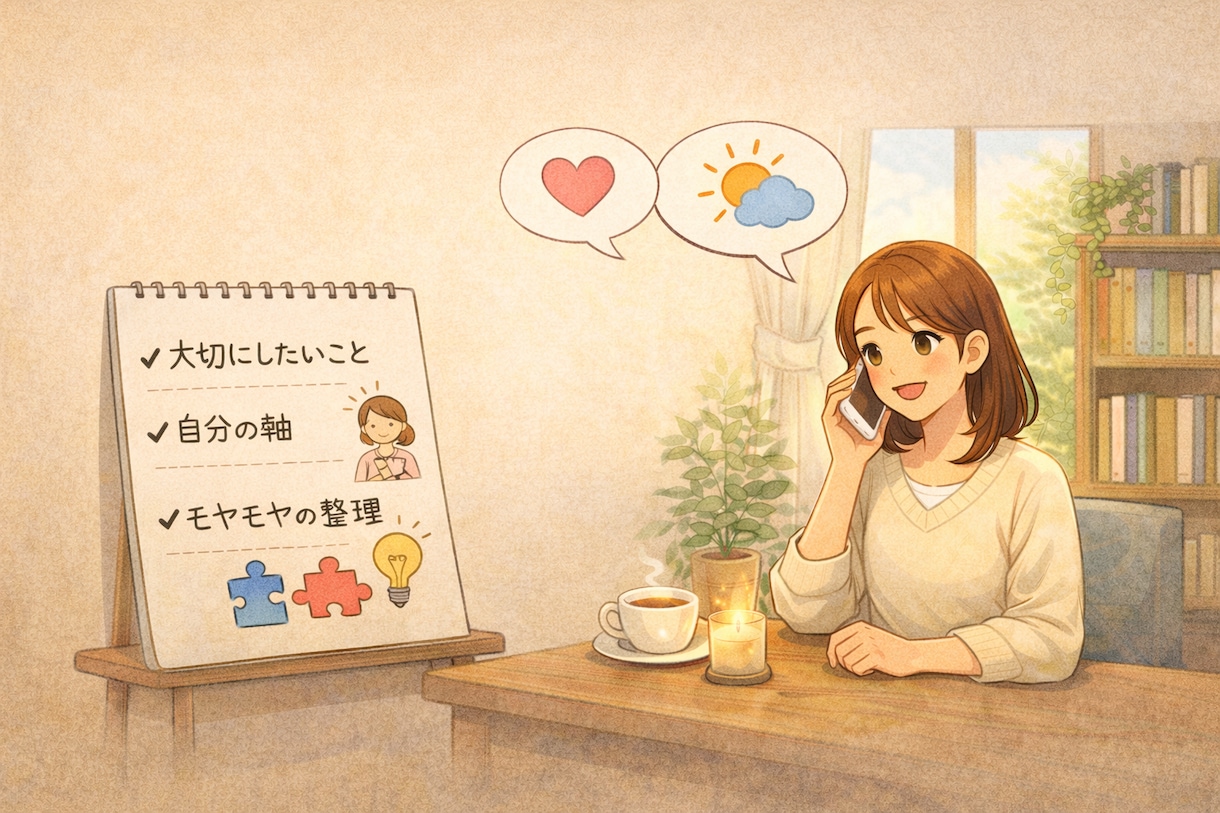 自分を下げない恋愛・結婚の思考整理をしています どうすればいいかより私は何を大切にしたいかを整える時間 イメージ1