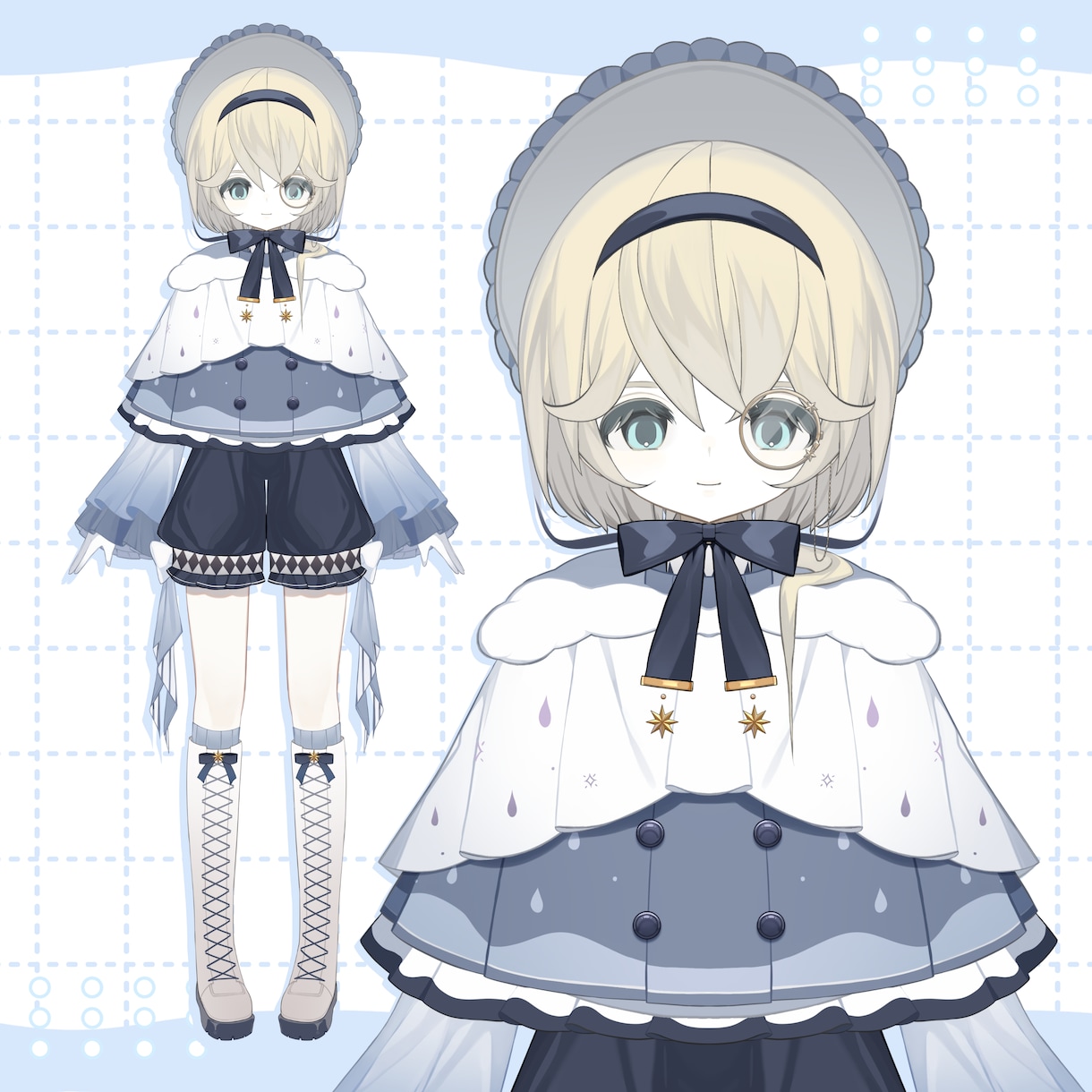 Vtuber立ち絵イラスト制作いたします ロリータやフリルの多いかわいいデザインが得意です。 イメージ3