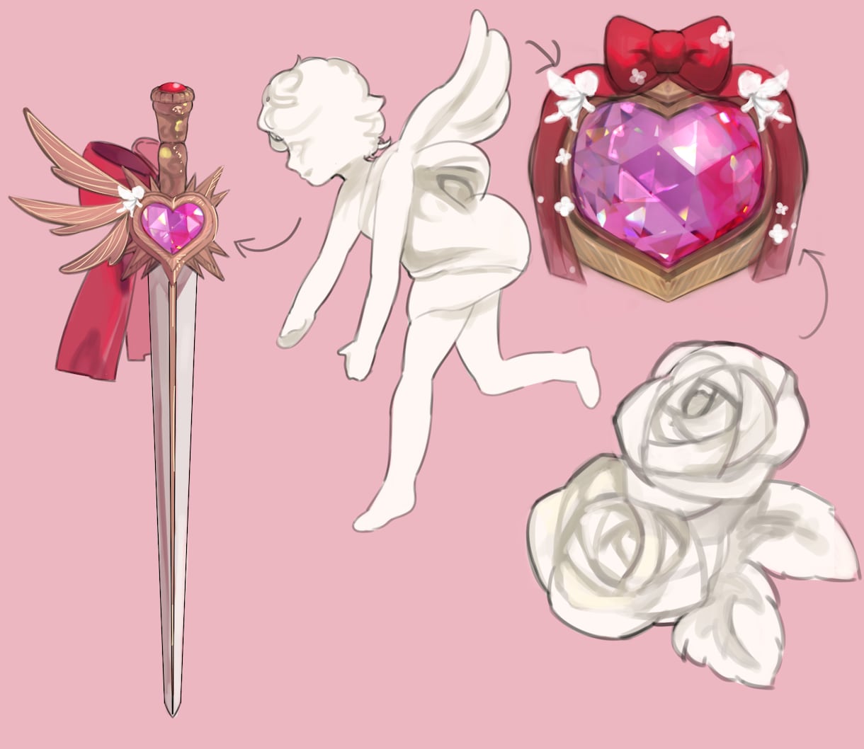 Vtuber,キャラクター,武器デザインします パーツ分けオプション有り、モデリング別 イメージ5