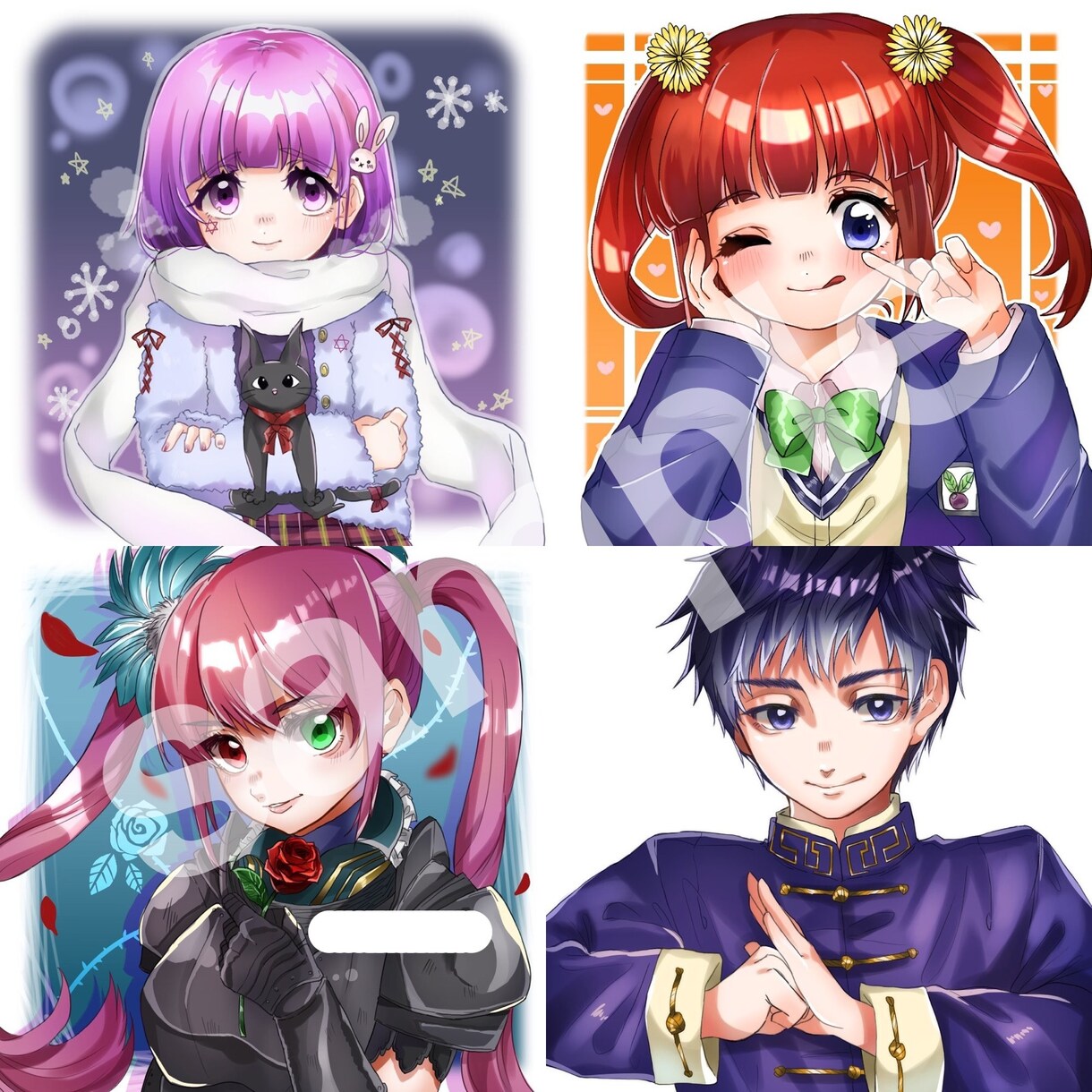 SNS用アイコン作成致します 専用のオリジナルアイコンが必要な方へ！女キャラ限定 イメージ2