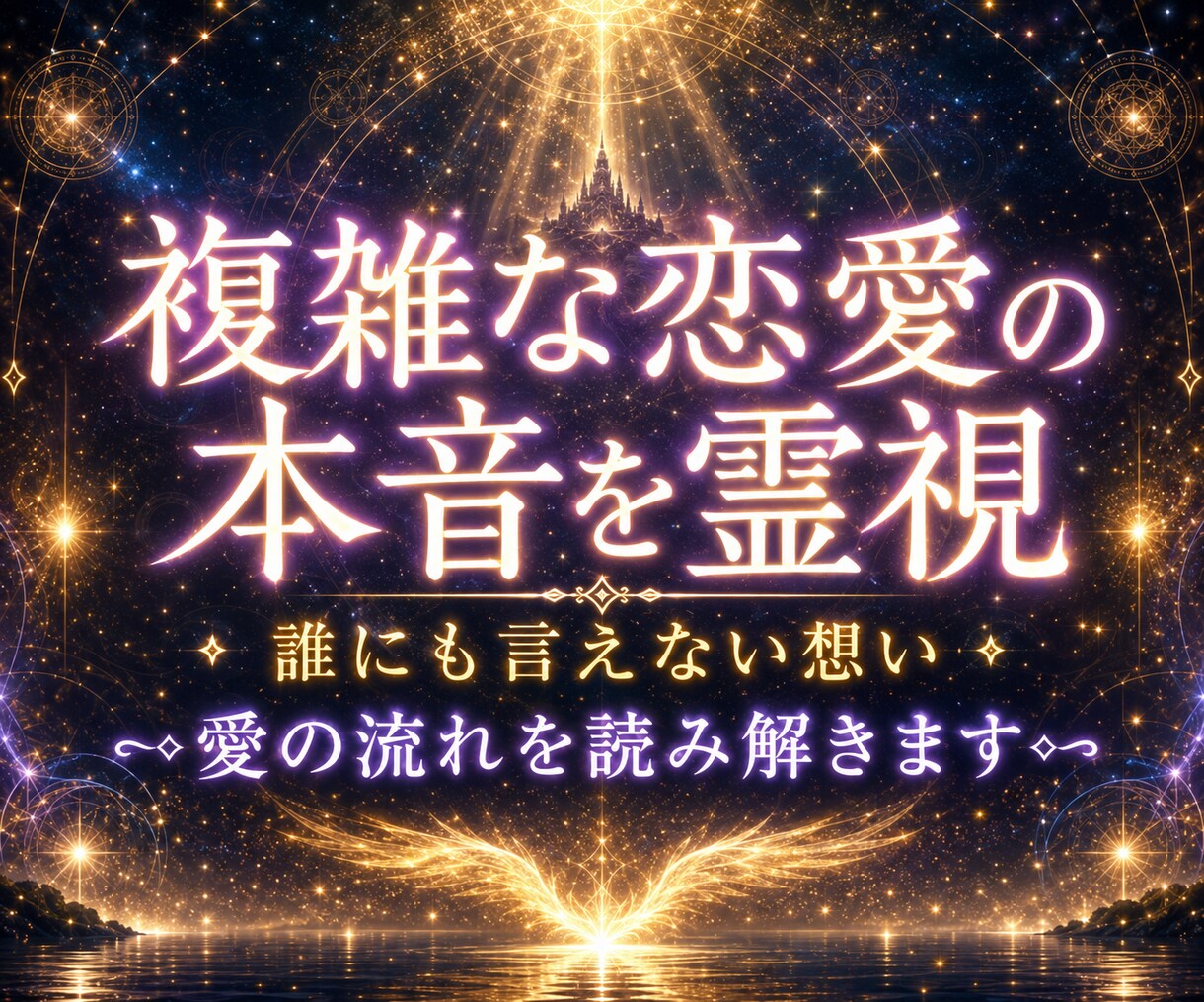 複雑な恋のお相手の気持ち│2人の未来を視ます 誰にも言えない想い─愛の流れを読み解き、望む現実へ導きます イメージ1