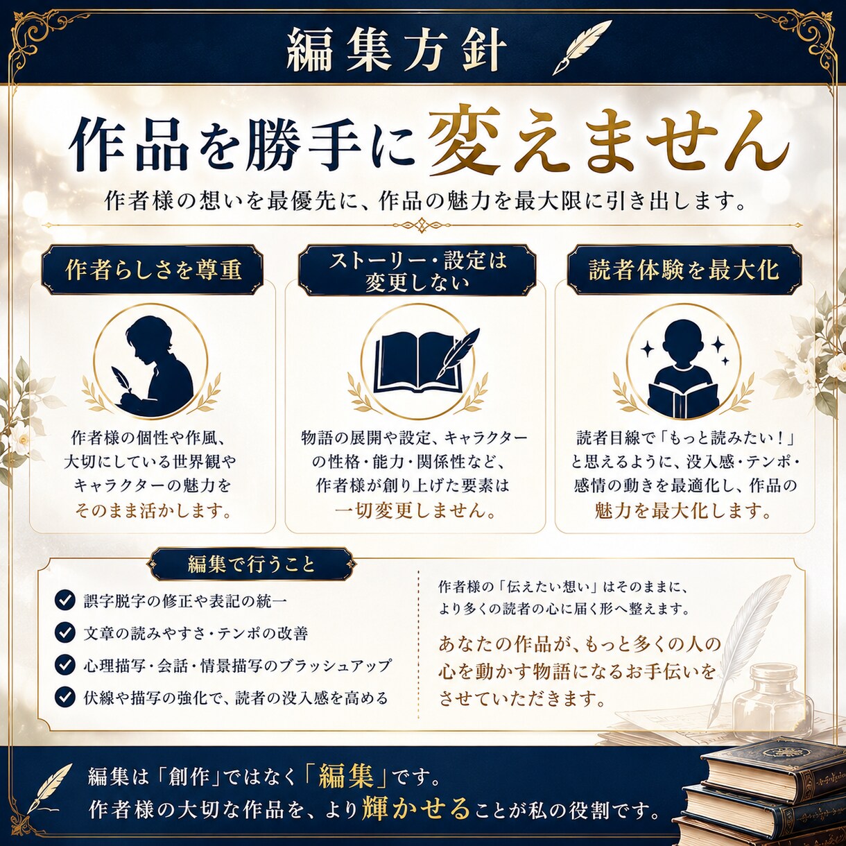 小説を商業品質へブラッシュアップします 作者らしさを残し、読者体験を最大化 イメージ3