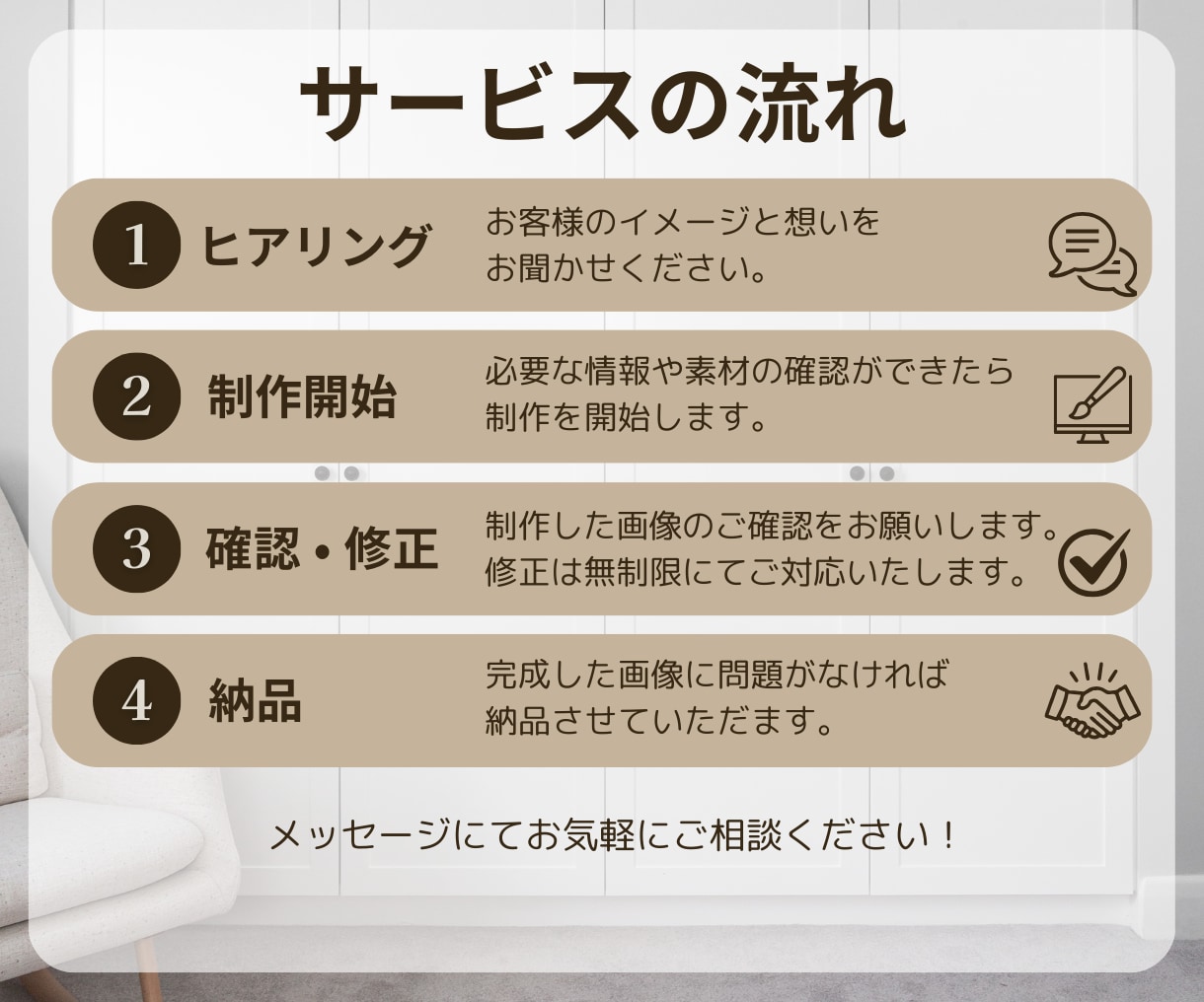 想いが届く伝わるWEB画像をお作りします 高品質・修正無制限・2パターンのデザインをご提案いたします！ イメージ2